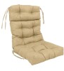 Arden 44"x20" Outdoor High Back Dining Chair Cushion Stone Gray Cabana Stripe: Water-Resistant, UV Protection / Blazing Needles Multi-section Tufted Outdoor Seat/Back Chair Cushion - 22" x 45" - Sandstone New In Box Assorted $199 - 2
