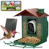 Osoeri Solar Metal Smart Bird Feeder with Camera, AI Identify Video Wild Bird Box for Outdoor - Green New In Box $299