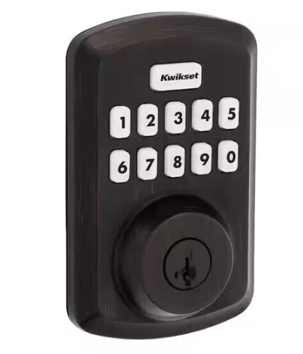 Kwikset Powerbolt 250 10-Button Keypad Venetian Bronze Transitional Electronic Deadbolt Door Lock $199