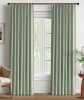 Gracie Oaks 100% Blackout Curtains Polyester Faux Linen Fabric Pinch Pleated Drapes With 20 Hooks Blackout Curtains For Bedroom/Living Room (2 Panels Set), 52" x 96" New $99