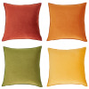 Velvet Reversible Pillow Cover (Set of 4), 18" x 18" New $79