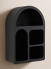 Joss & Main Bola Cole And Grey Wood 4 Shelf Geometric Wall Shelf New In Box $199