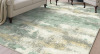 17 Stories Pavelina Modern Abstract Green Machine Washable Area Rug, 6' x 9' $299