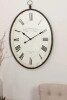 Aspire Home Accents Ines 36 Inch x 23-1/2 Inch Metal Analog Clock New In Box $299