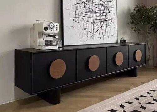 Hokku Designs Black Solid Wood TV Stand New in Box $1999