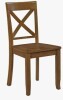 Best Master Furntiure Janet Antique Natural Oak x Back Side Chair $299