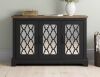 Laurel Foundry Modern Farmhosue Chessani 45.7'' Sideboard with Mirrored Wood Accent in Black Knotty Oak New in Box $499