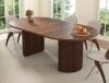 ATHMILE Walnut Wood 78.74 in. Double Pedestal Dining Table Seats 8 with Adjustable Tabletop New Shelf Pull $599
