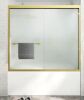Easyworc 55"-60" W x 60" H Double Sliding Aluminum Framed Bath Tub Shower Door in Brushed Gold with 1/4" Frosted Tempered Glass SD-S9002E-6060-BG-FG New in Box $999