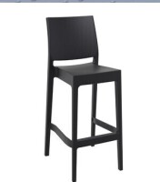 Compamia Maya Resin Outdoor Barstool Black New in Box $399