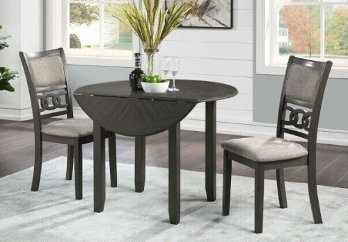New Classic Furniture Gia 3-Piece Drop Leaf Dining Room Set (Gray) New in Box $799