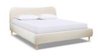 Jennifer Taylor Roman Curved Headboard. Modern King Platform Bed Frame 50500-4-ECBE-1.New in Box $1199