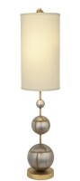 Lucas & McKearn Marie 34 inch 60.00 watt Hand-Finished Silver with Gold Table Lamp Portable Light, Flambeau New in Box $599
