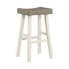 Homelegance Oxton 30 in. White and Coffee Wood Pub Height Stool with Wood Seat New in Box $299