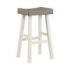 Homelegance Oxton 30 in. White and Coffee Wood Pub Height Stool with Wood Seat New in Box $299