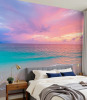 Red Barrel Studio&reg; 3D Wallpaper Pink Sunset Coastal Beach Ocean Landscape Wall Mural Self Adhesive Peel and Stick Wallpaper for Bedroom Living Room Dormitory Home Decor Wall Ceiling Wardrobe Sticker, 96" L x 69" W New In Box $199