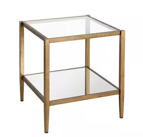 Meyer & Cross Hera Side Table Antique brass finish New in Box $299
