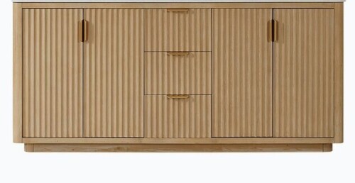 Vinnova 704172-WA-LW-NM Cadiz 72 Inch Freestanding Double Sink Bathroom Vanity Cabinet, Washed Ash Grey New Shelf Pull $3699
