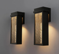 Latitude Run&reg; 15'' Dusk To Dawn LED Wall Light, Aluminum Sconce Light For Outdoor (Set of 2) New In Box $299