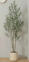 Primrue 6 ft. Altman Faux Olive Tree with White Planter New In Box $299