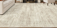 Bungalow Rose 9' x 12' Washable Rug, Distressed Persian Rugs for Living Room, Stain resistant Abstract Area Rug New $299