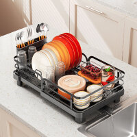 KINGRACK Stainless Steel Expandable Kitchen Dish Rack, Dish Drying Rack for Kitchen Counter, Adjustable Plate Rack,Extra Large Capacity Dish Drainer New In Box $79