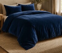 HYPREST King Size Velvet Duvet Cover Set 3Pcs Luxury Comforter Cover $299