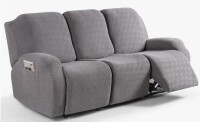 Brayden Studio&reg; Wald 3 Seats Jacquard Recliner Chair Covers Furniture Protector Recliner Slipcovers With Elastic Bottom For Kids Pets $299