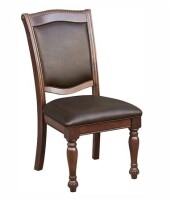 Homelegance Store Lordsburg Side Chair in Dark Brown Faux Leather New In Box $399
