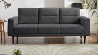 Latitude Run&reg; Heros 84.3" W Linen Blend Square Arm 3-Seater Sofa New In Box $699