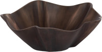 Kate and Laurel Flutte Scalloped Decorative Metal Serving Bowl, 10 x 10 x 3, Bronze, Modern Wavy Fruit Bowl for Kitchen Counter or Use as Tabletop Storage for an Entryway Table New In Box $199
