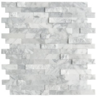 Sunwings 11.5" x 10.7" 3D Natural Stone Peel & Stick Mosaic Tile New