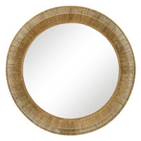 LIYU Colins 30 Round Natural Jute Wall Mirror New In Box $399