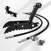 Yihaoa Mini Excavator Hydraulic Thumb Kit,Small Digger Attachments fit Most of up to 2 tons, with 2* M14 Hoses and Converters, Black New Shelf Pull $499