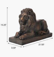 Bungalow Rose 21.75"L MGO Lying Lion Garden Statue New Shelf Pull $199