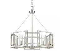 Golden Lighting Marco 5-Light Pewter Chandelier with Clear Glass New In Box $699