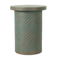 Brayden Studio&reg; Patio Round Cement Side Table New in Box $299