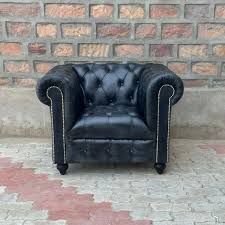 Rising Tide Classic 1-Seater Leather Armchair (Model 9538T-20) Black New In Box $1599