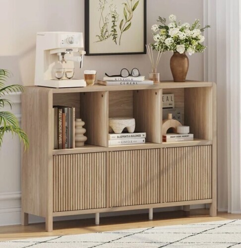 Latitude Run&reg; Guinna 6-Cube 3-Door Wood Bookcase New In Box $599