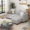 George Oliver Upholstered Sectional Sofa With Chaise in Gray New in Box $899