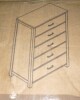 Ebern Designs Solid Wood 5 Drawer Dresser in Black New Open Box $599 - 2