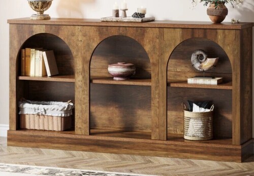 Tribesigns 63" Console Table, Farmhouse Entryway Table with 3 Tier Storage New in Box $499
