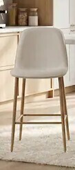 Pop Maison Oslo 25.5"Seat Height Upholstered Counter Stool in Beige New Shelf Pull $299