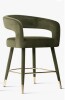 Wade Logan 24" Velvet Counter Height Bar Stools With Gold Footrest in Green New in Box $399