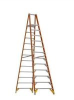 Werner 18ft Reach Height Fiberglass Platform Ladder 12ft Type IA P7412 $799