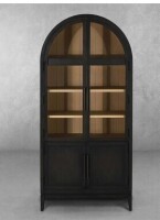 Abbyson Archer 80" Wood Bookcase in Black New in Box $1999