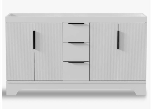 Eclife 60" Double Sink Bathroom Vanity Cabinet in White New in Box $799
