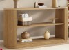 Latitude Run Contemporary Oval Console Table with Ribbed Sides and Two Spacious Open Shelves New in Box $699