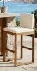 LArk Manor Imamuddin Patio 28" Seat Height Acacia Wood Bar Stools With Cushions New in Box $499