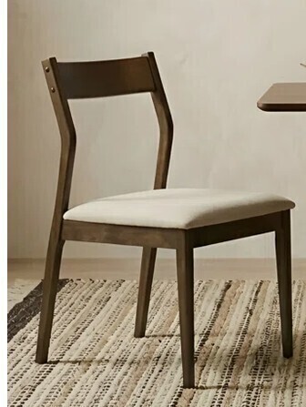 George Oliver Upholstered Seat Dining Chair With Solid Wood Legs, Hollowed Back Side Chair New in Box $299